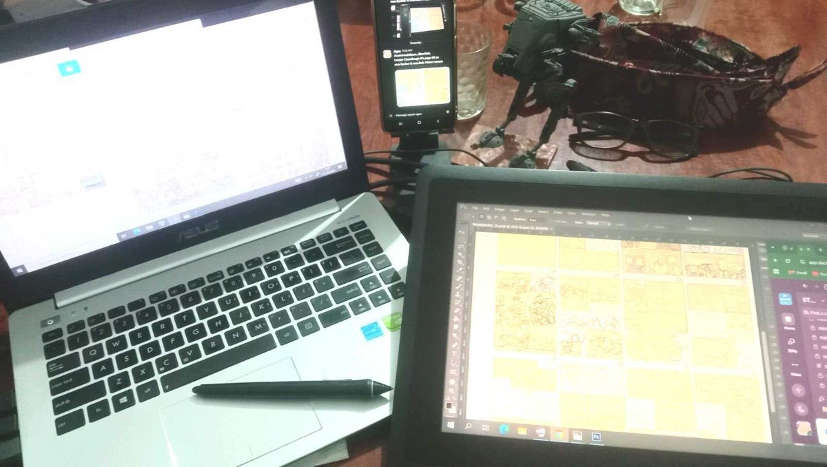 Agus's desk at home