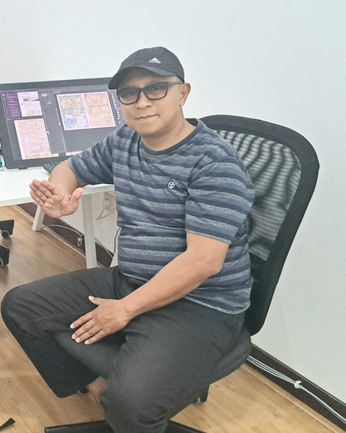 Agus Suherman, Lead Artist du studio BDouin, à Bandung